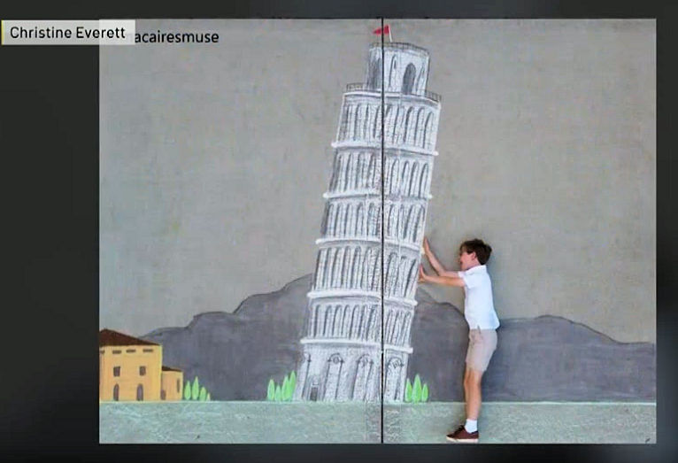 Travel the world via Chalk Art with Macaire Everett and her brother.  Macaire’s Muse on Instagram: ow.ly/iBvO30r0exW #ChalkArt #Art #DreamNowTravelLater
