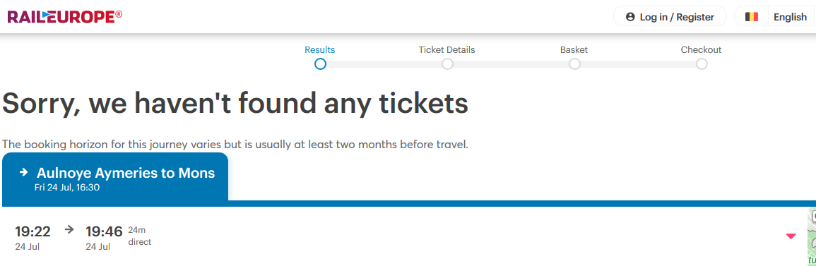 Little side note: Omio & Trainline seem to source their prices from NMBS, while RailEurope is simply not able to sell a ticket for this train...