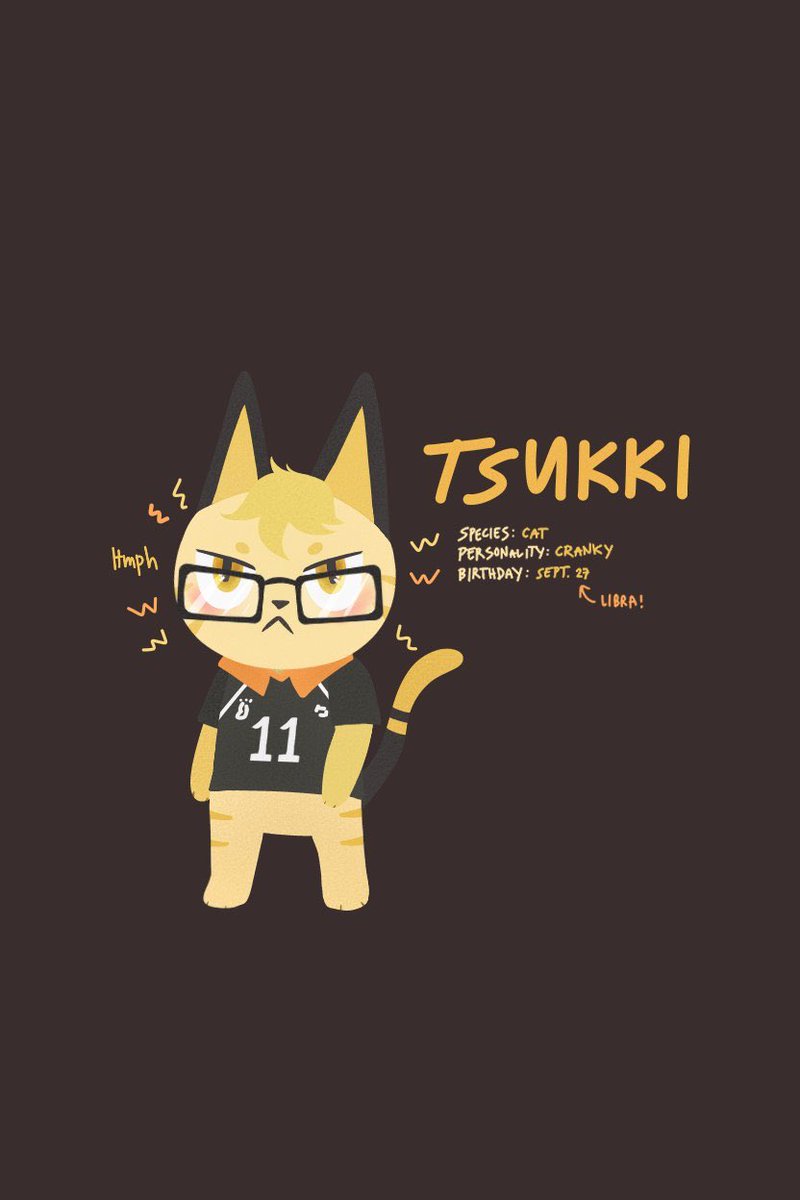 fromkatsu_'s tweet photo. Before I log off for bed, I offer tsukishima but as a cranky cat villager :D 

#acnh #haikyuu https://t.co/DcAWpadZOk