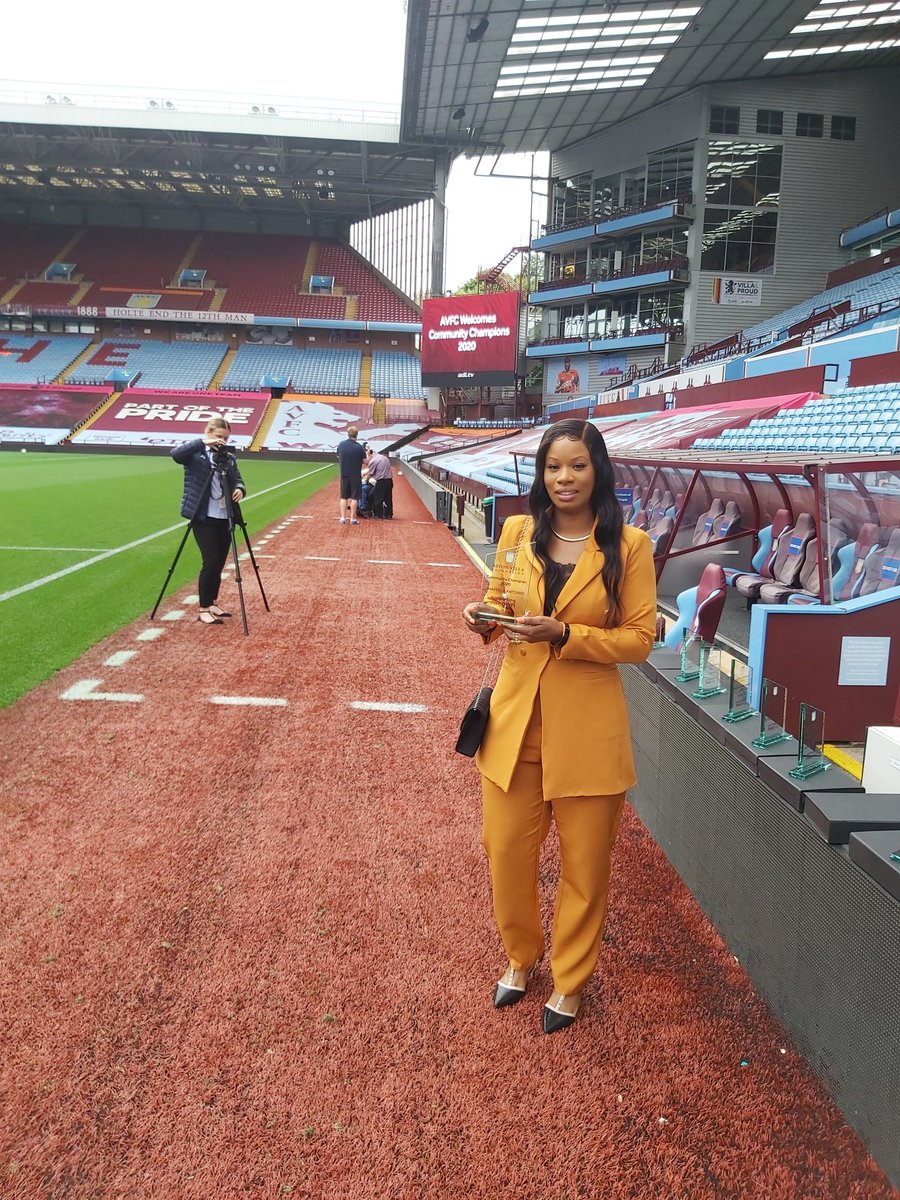 4lifeImpact's tweet photo. Absolutely delighted to be at Aston Villa Football Club, Villa Park this evening to receive my Community Champion 2020 award #recognition #wellness #wellbeing #fit #health #lifestyle #selfcare #selflove #impact4Life https://t.co/X3JQ7kEJJj