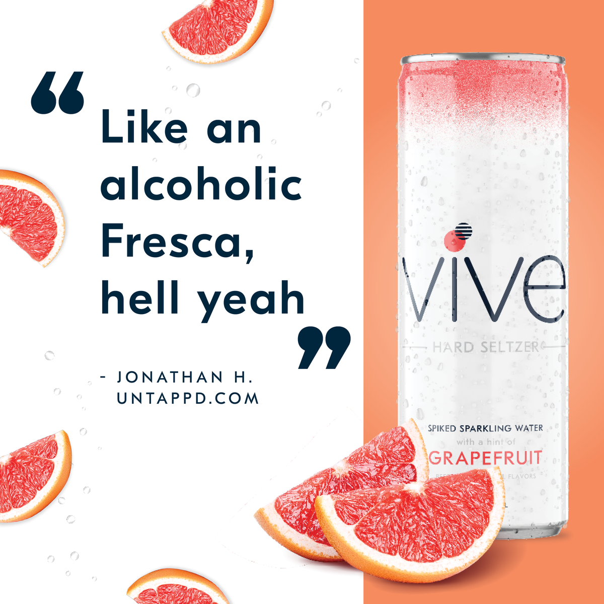 viveseltzer's tweet photo. We're taking this as a compliment. Thanks Jonathan! Got something to say about the real fruit taste of VIVE? Give us a review on Untappd! #RealFruitTaste #ViveSeltzer #MakeLifeMove https://t.co/OmuqpJR0OD