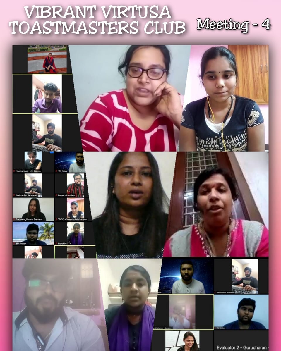 VVTMClub's tweet photo. Thanks for all you participants in our 4th meeting. We had nearly 32+ participants, Without your blessings it may not be possible ✌🏻
Thanks once again for the wonderful session😊 we will meet every Thursday 6.00 PM!
Follow us on,
Insta - https://t.co/QoREkmQZm5
#VVTM https://t.co/8fW1VL4LBJ
