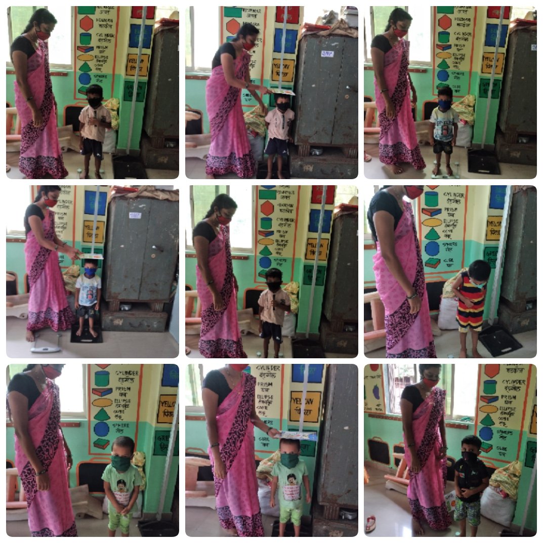 Growth monitoring cn detect nutritional&amp;other health problems tht wud otherwise go unnoticd even if #Child is not sick.
Our dedicatd #Anganwadi Workers &amp; Helpers r focusing on same,wid all precautionary measures.
#PoshanAbhiyaan
<a href="/MinistryWCD/">Ministry of WCD</a> <a href="/MoHFW_INDIA/">Ministry of Health</a>
<a href="/PMOIndia/">PMO India</a> <a href="/CMOMaharashtra/">CMO Maharashtra</a>