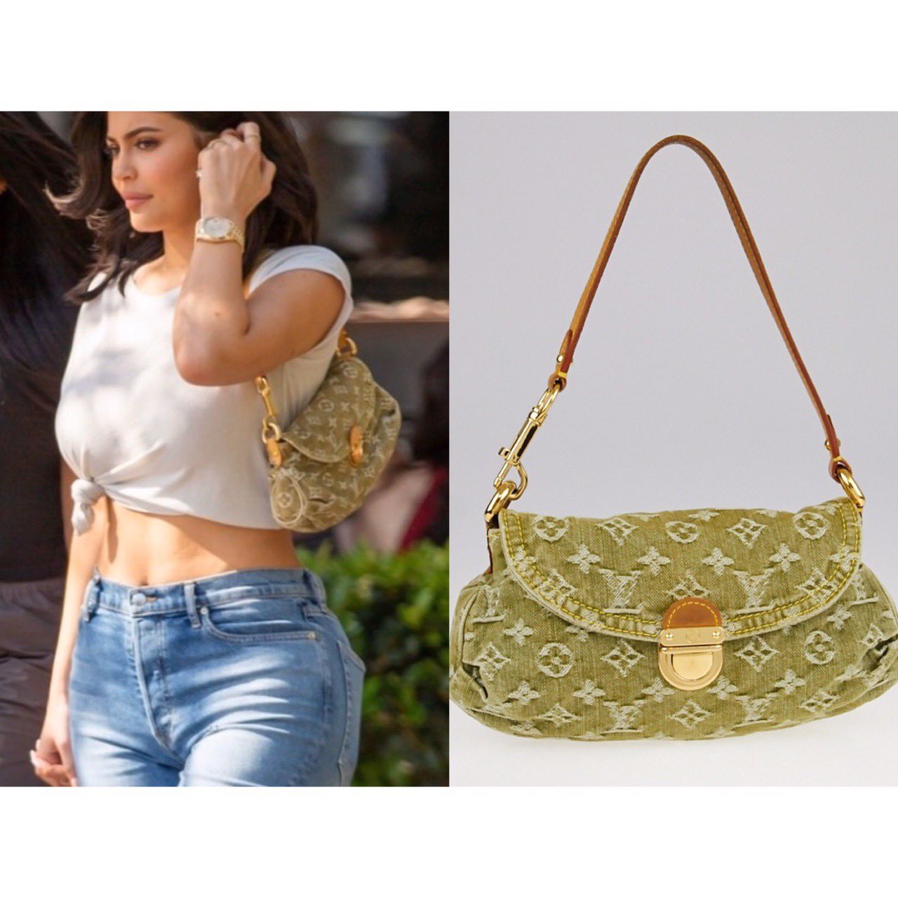 Bratz Closet on X: Louis Vuitton Pleaty Green (Pink, Blue Jean) Monogram  Mini Denim Shoulder Bag 💎Seen on Kylie Jenner 🔥Available in 3 different  colors 🥳Free DHL Shipping 👉Discounts on Bundles! Message