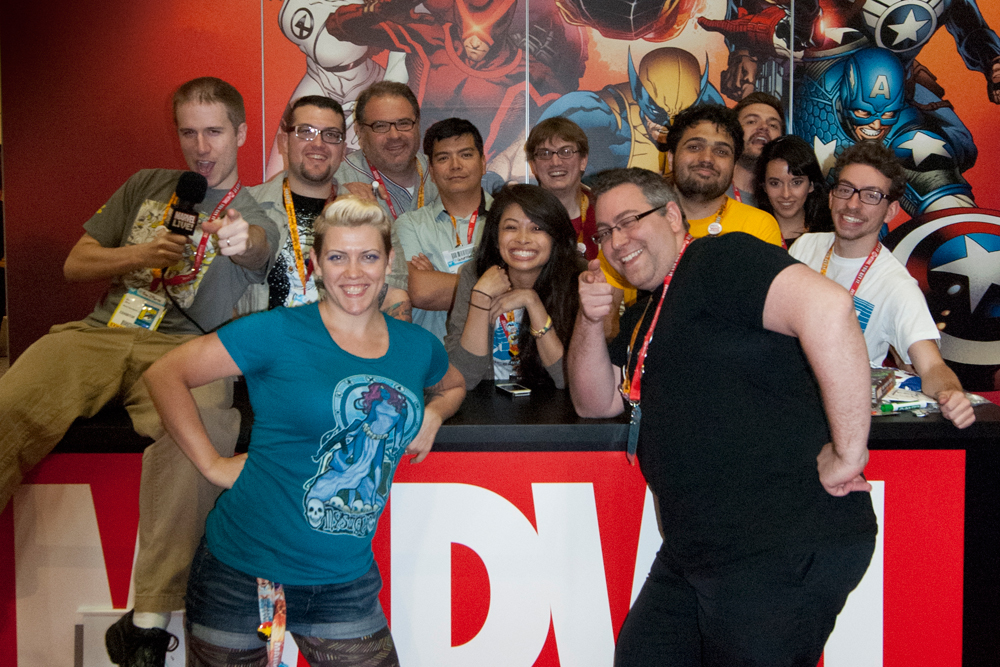 For 2012, I was lucky to be joined by  @CyberBird to help photograph, surprise interview with  @NathanFillion with the Avenger Bunnies, and another amazing Women of Marvel Panel.