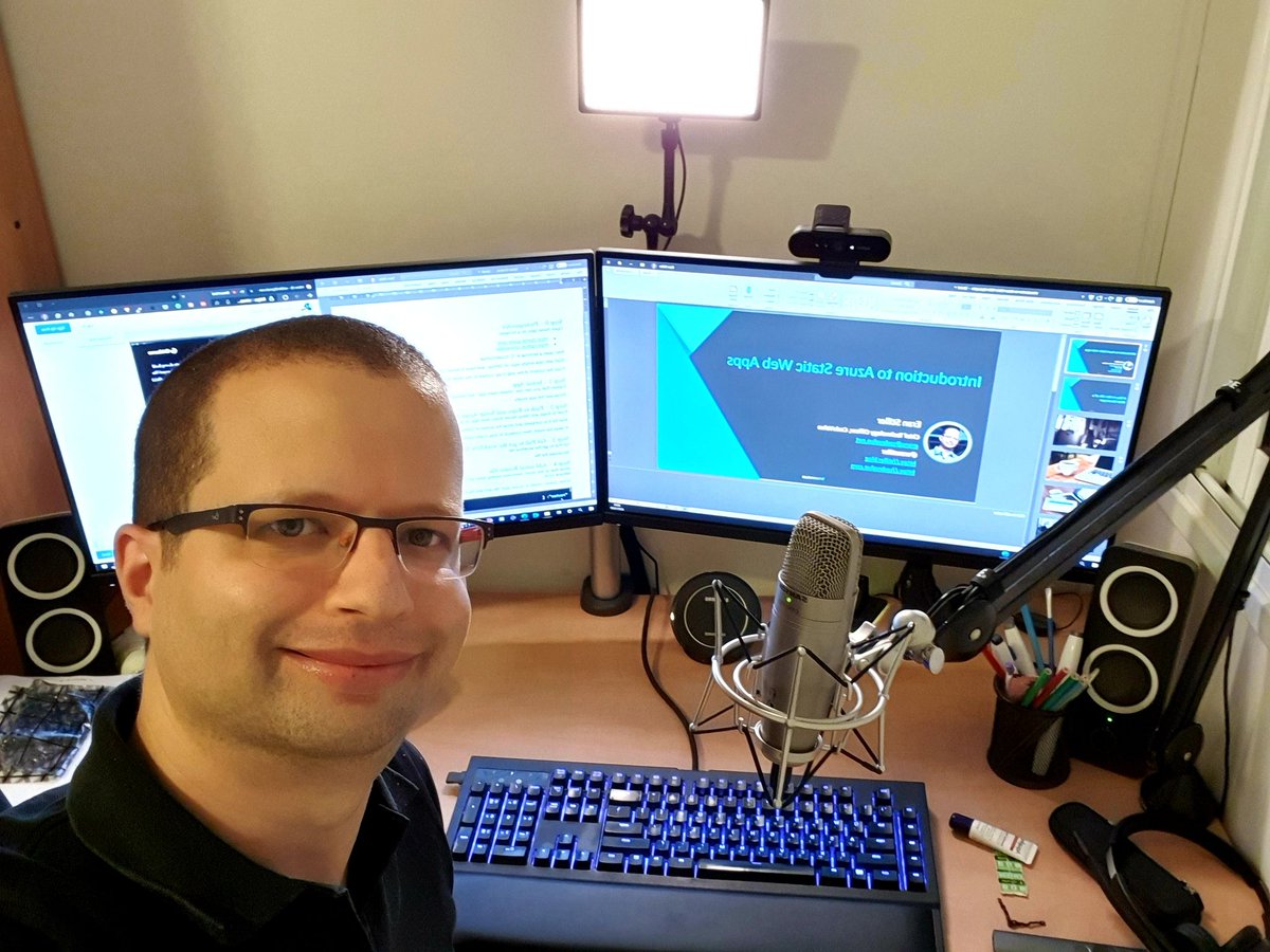 eranstiller's tweet image. Final preparations for my session on &quot;#Azure Static Web Apps&quot; at #JavascriptIsrael 🤩 #javascript #MVPBuzz