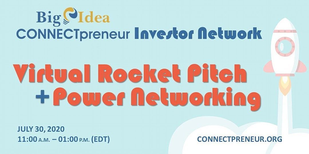 Join <a href="/Connectpreneur/">CONNECTpreneur</a> for next week on July 30th for the VIRTUAL CONNECTpreneur Rocket Pitch. Celebrate innovation &amp; entrepreneurship, &amp; network virtually via private message w/ 100+ entrepreneurs, investors, &amp; business leaders. Free to attend: buff.ly/2WSbv0S