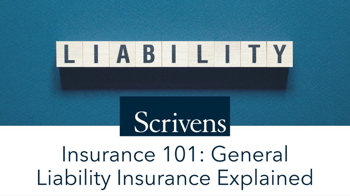 WHScrivens's tweet image. Learn more about Commercial General Liability Insurance with this overview and why businesses should secure their own coverage. youtu.be/MitjPc3i27w #CommercialGeneralLiability #LiabilityInsurance