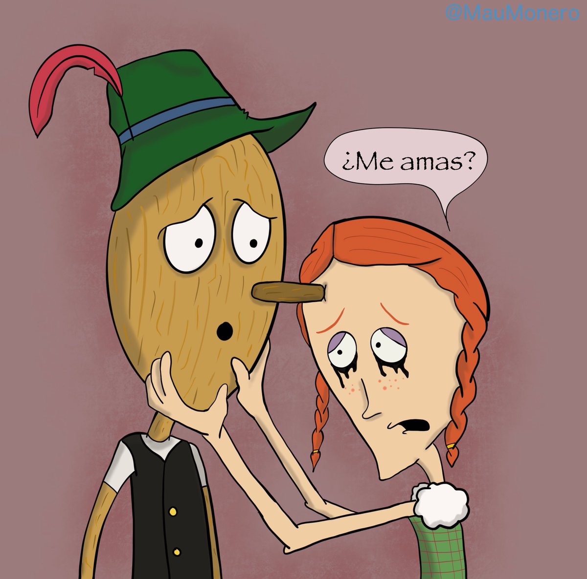 MauMonero's tweet photo. La novia tóxica de Pinocho #toxicrelationship #maumando https://t.co/6OnPJBfq6p