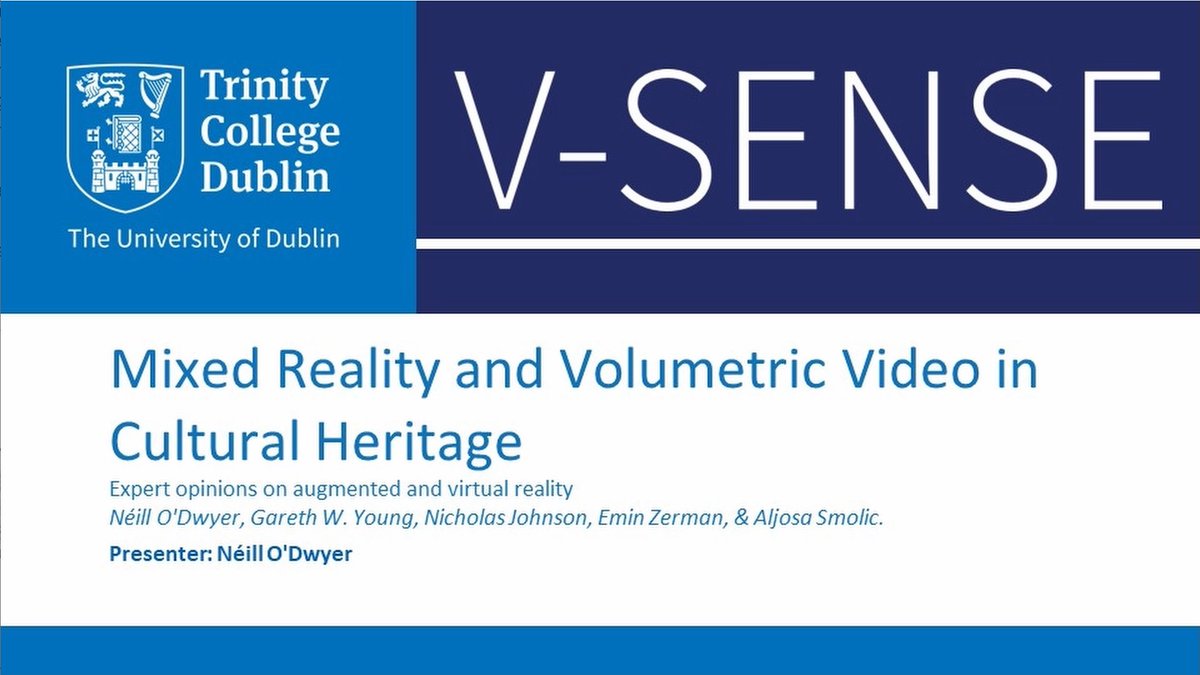 neillodwyer's tweet image. A video summary of our (@VSENSE_TCD&apos;s) paper that gathers expert opinions on &apos;Mixed Reality and Volumetric Video&apos; youtu.be/NDHfjjG2NuU written with @young_gareth, Nicholas Johnson, @eminzerman and @DrSmolic, presented @ #hcii2020 &amp;amp; published in LNCS @
doi.org/10.1007/978-3-…