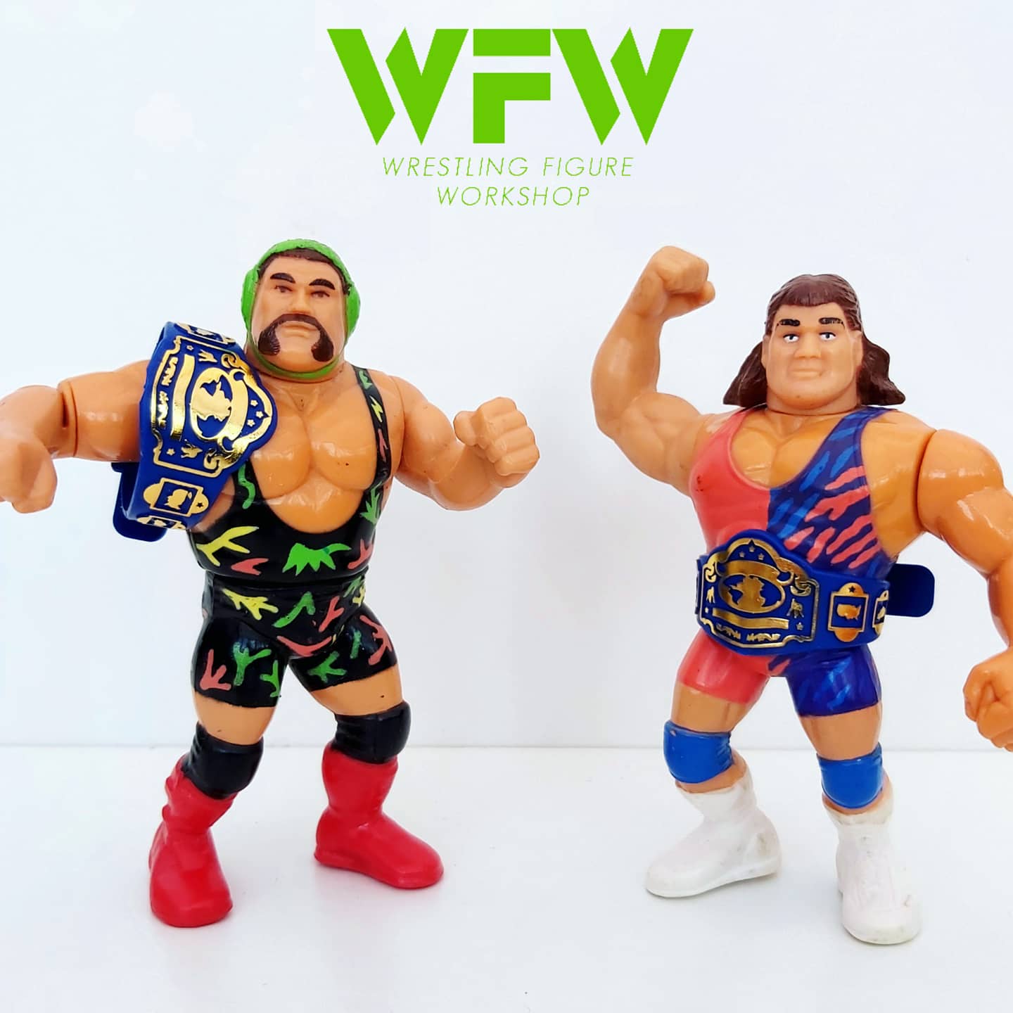 Belts for WWF Hasbro WWE Mattel Retro Wrestling Figures 8x Belt Set WFW 