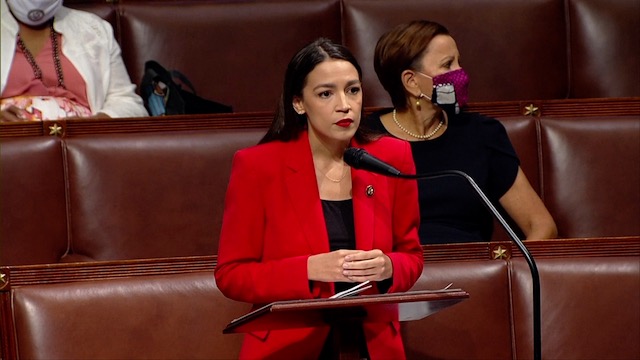 irishtimesvideo's tweet photo. ► VIDEO: Alexandria Ocasio-Cortez gives impassioned speech about use of violent language towards women after congressman calls her a "f***ing b****" in front of journalists https://t.co/1x1fcFytcH https://t.co/AzDnZd7DM8
