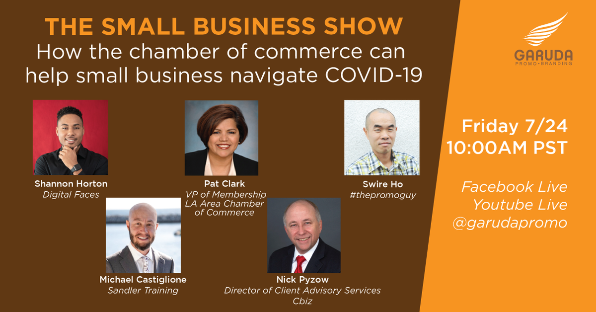 Garuda_Swire's tweet image. Join us live Friday 7/24 10am. Find out how the chamber can help #smallbusiness navigate COVID-19. youtube.com/watch?v=GqQZ_T… @LAAreaChamber @DigitalFaces @mike_castig @cbz #lachamber #supportsmallbusiness #thesmallbusinessshow