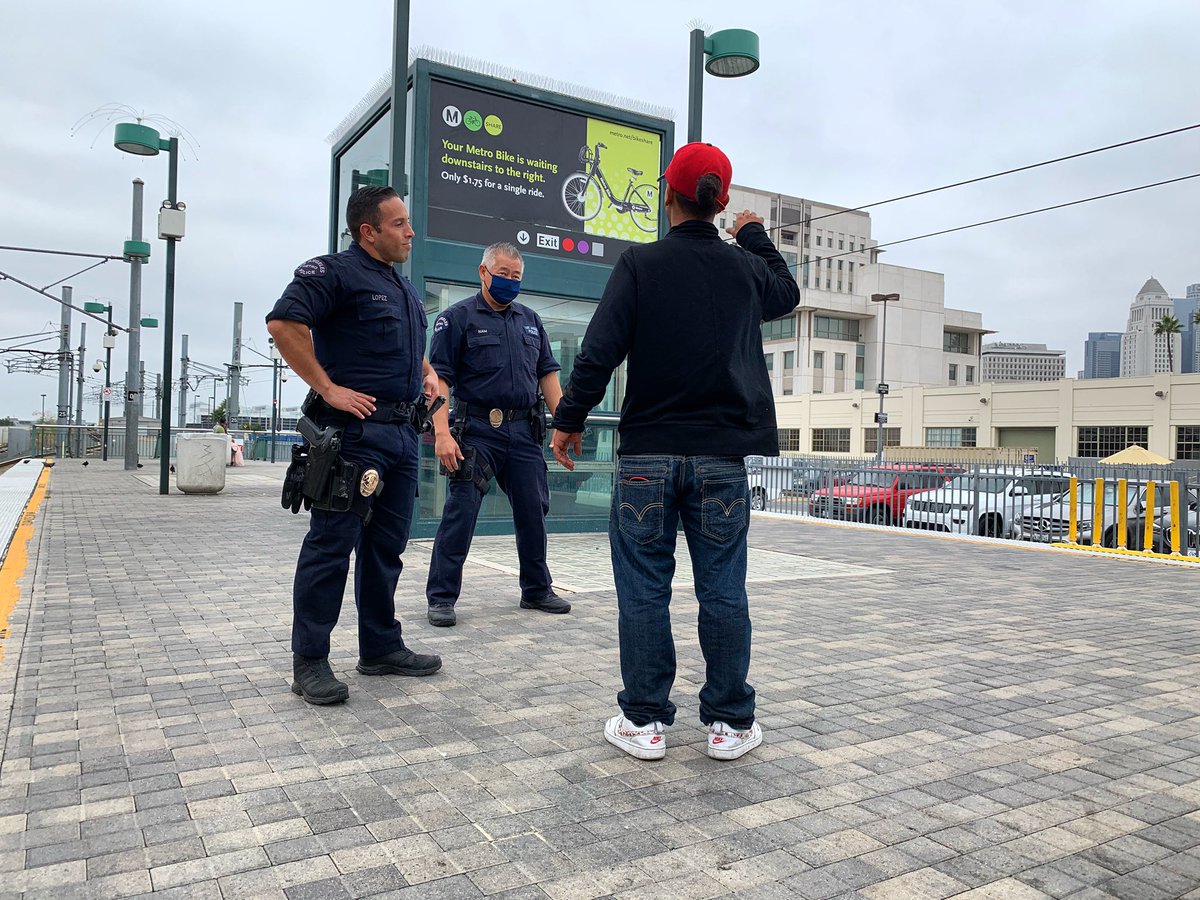 LAPDTransit's tweet photo. Always a good day when a radio call turns into a good laugh 🚉
#LAPDGoMetro #TSD #FixedPost #Code4 #GoMetro #NameThatStation #LAPD https://t.co/qo1pVgJH3r