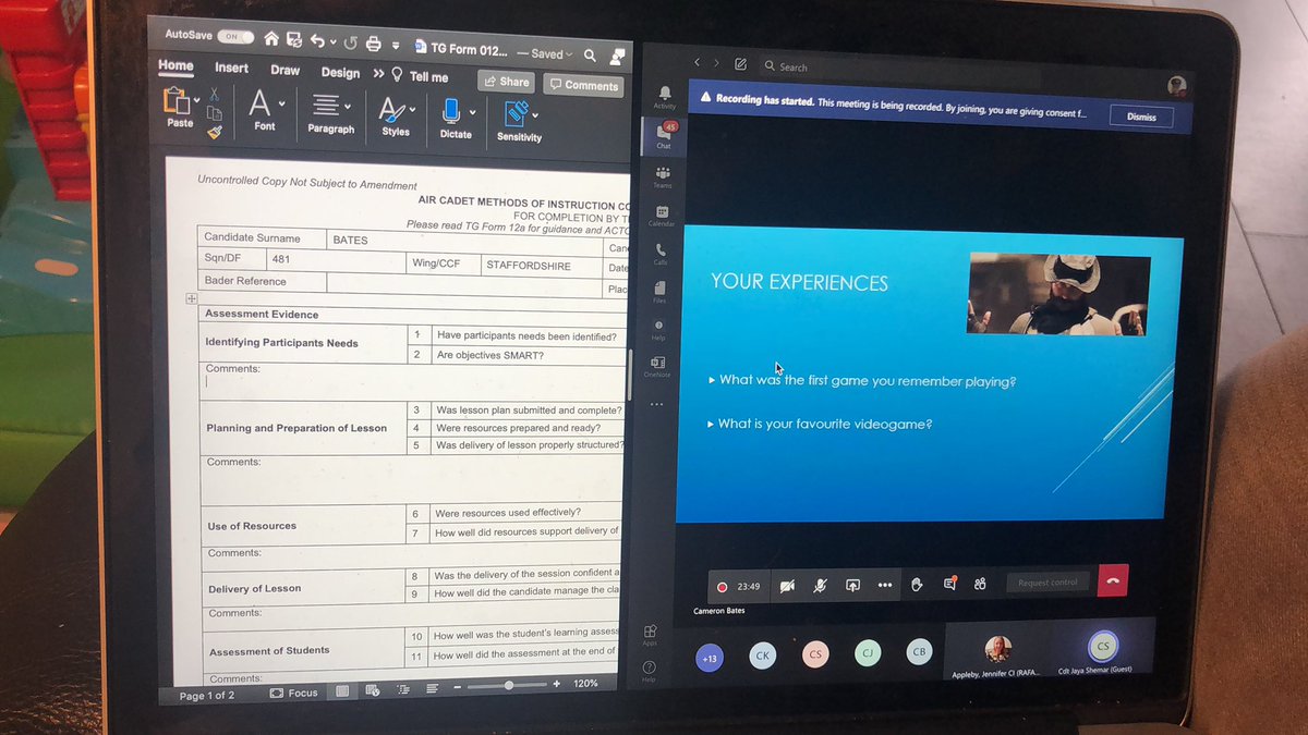 Sqn Ldr J Williams (@rafacdigital) on Twitter photo Depsite still being locked away at home, cadets are cracking on through their qualifications - im on my second method of instruction assessment this week for <a href="/481_OC/">OC 481 Sqn</a>... #WhatWeDo #NoOrdinaryHobby Depsite still being locked away at home, cadets are cracking on through their qualifications - im on my second method of instruction assessment this week for <a href="/481_OC/">OC 481 Sqn</a>... #WhatWeDo #NoOrdinaryHobby