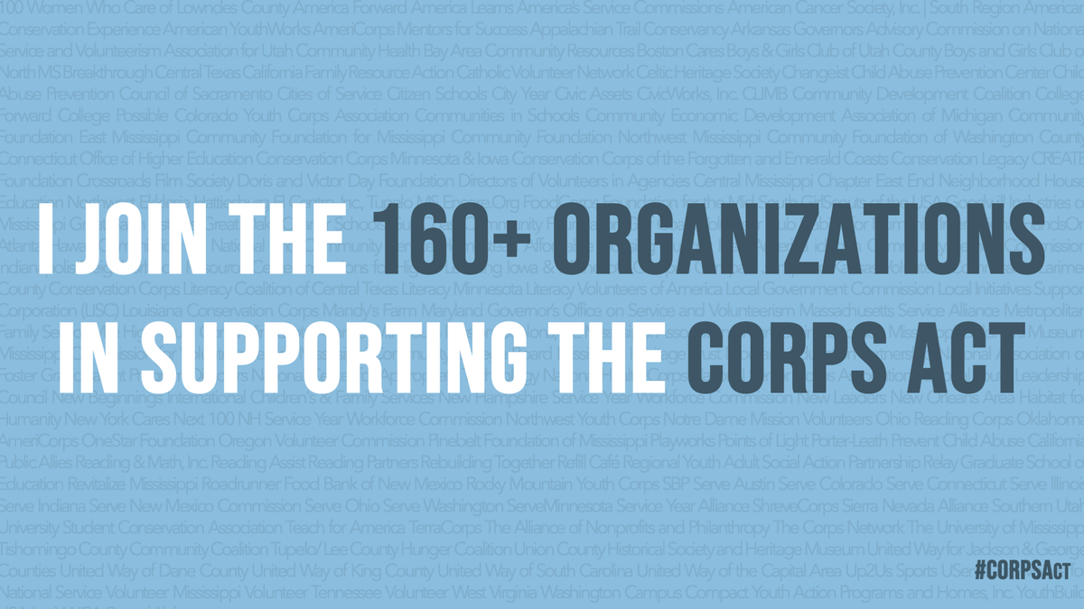 Congress is negotiating the next #COVID19 relief package. We know the transformative role national service can play in our recovery. Tell Congress to support the #CORPSAct, a bipartisan plan to expand <a href="/AmeriCorps/">AmeriCorps</a> &amp; rebuild our country! #Stand4Service

➡️ voicesforservice.org/support-the-co…