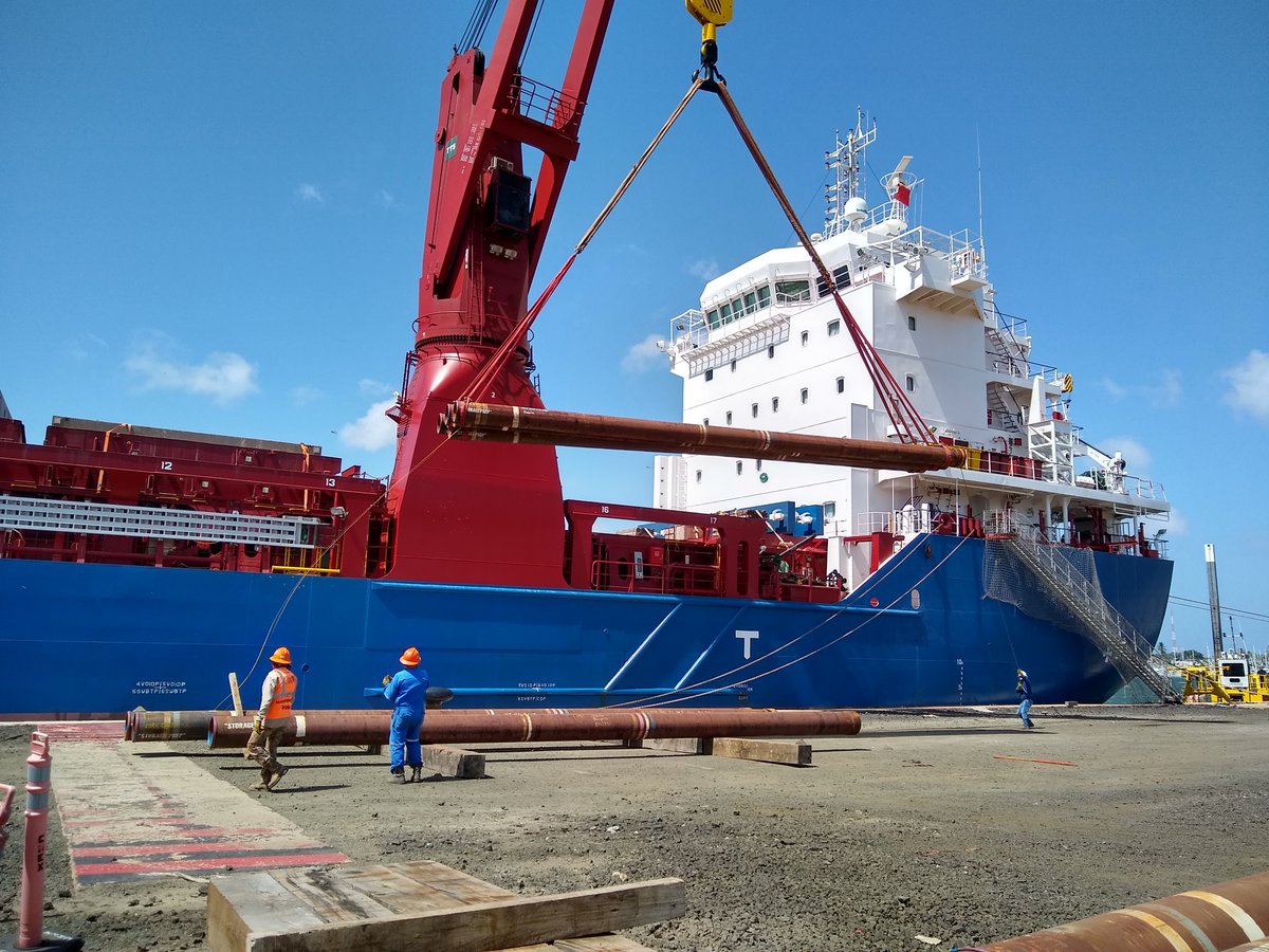 duxmarine's tweet photo. Loading Survey.
18" Diameter Joints | Oil &amp; Gas Industry.
Port of Tampico.
Mexico. https://t.co/WI9vh7HJln