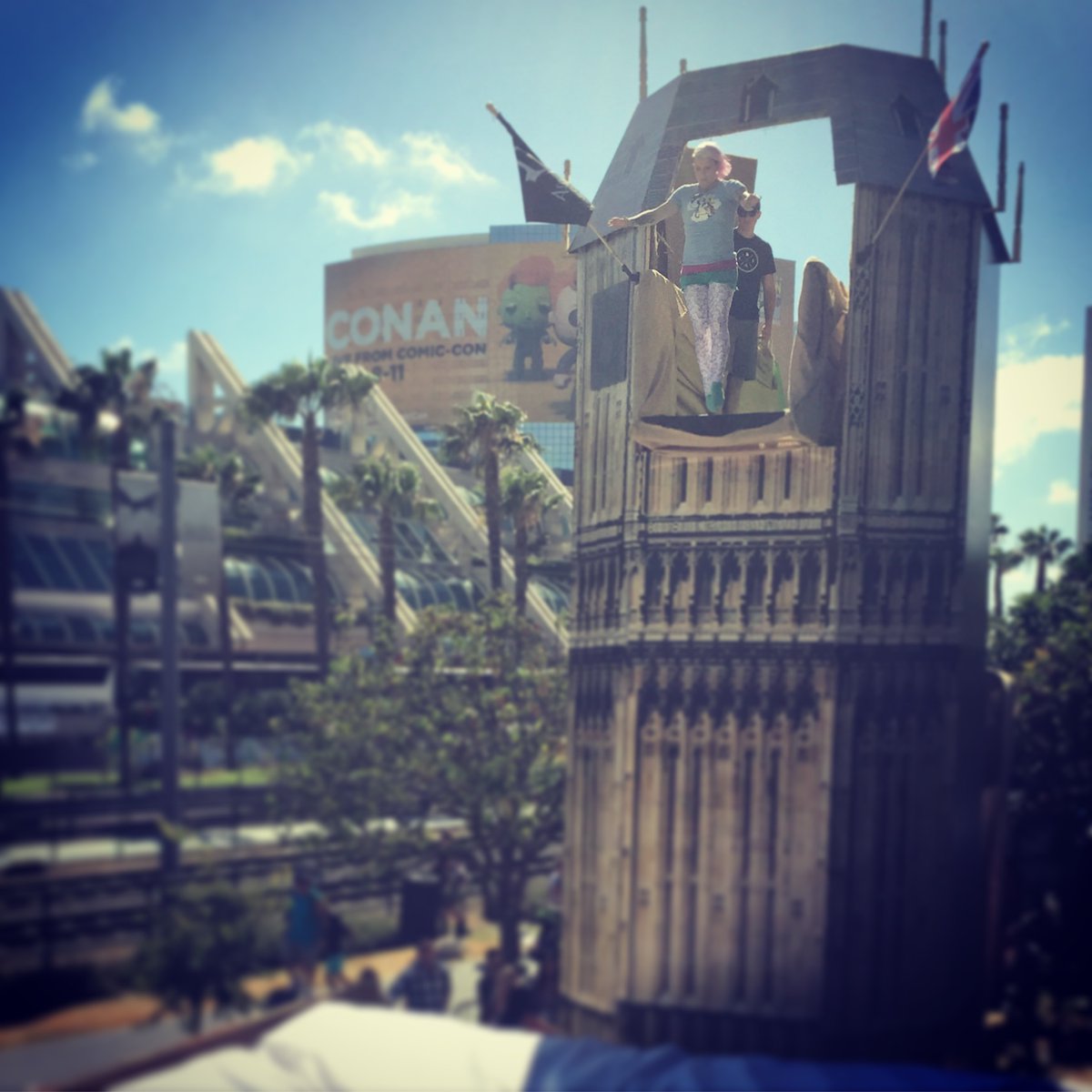 Stan joined us at the booth for an epic signing, I carried around a tiny  #AntMan billboard for the entire con, and snuck away to do the Assassin's Creed Obstacle Course!