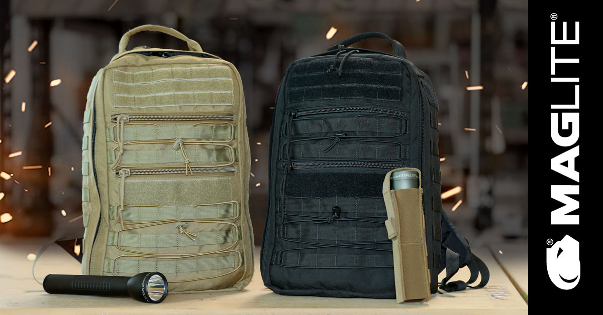 NEW! MAGLITE TACTICAL BACKPACKS - NOW 20% OFF!  You'll find loop for name tags/IDs, PALS webbing, YKK zippers, shock cords, etc. - all military grade. Perfect for Tactical or every day use! Use coupon code "BACKPACK20" to SAVE 20%!
bit.ly/2EeQVkP