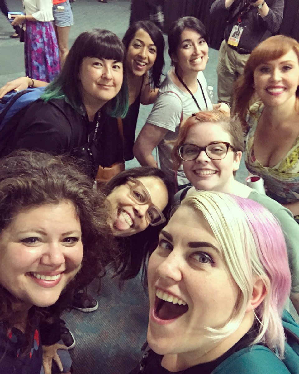 Plus produced makeup &  #MarvelQuickdraw segments for  #MarvelLive! Another epic Women of Marvel panel, and so much love to my judges for the Costume Contest!