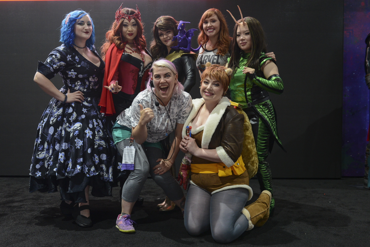 Plus produced makeup &  #MarvelQuickdraw segments for  #MarvelLive! Another epic Women of Marvel panel, and so much love to my judges for the Costume Contest!