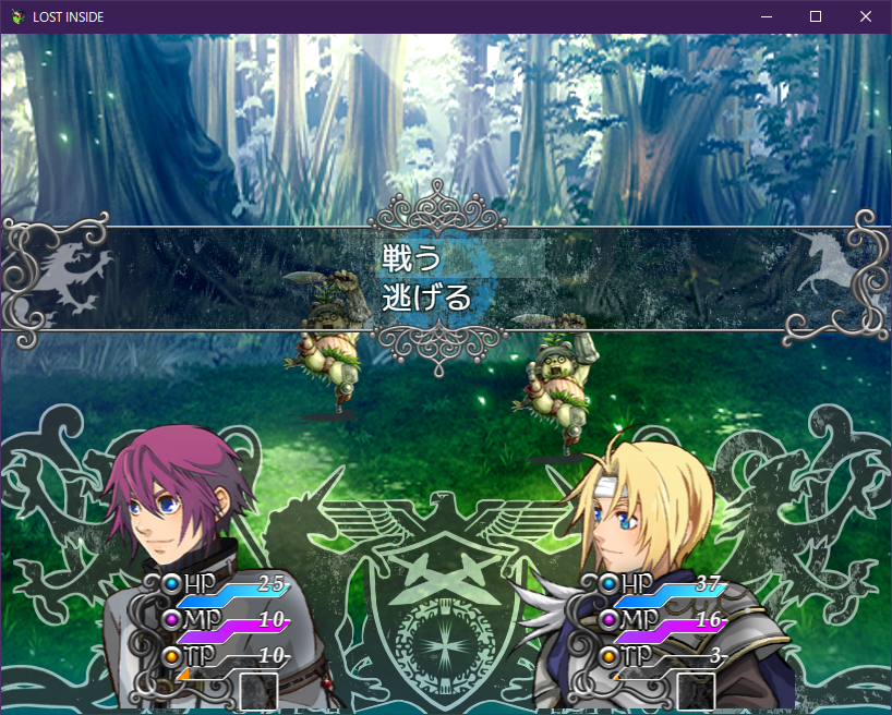 まーくん Vorpal Sword 無料bgm配布 ツクールmv 戦闘画面ui進捗です Hpとかのゲージ部分と パーティ コマンドのメッセージウィンドウを 背景uiに近しいものにデザインしました そして今後 以下のタグでゲーム制作の進捗をツイートしていこうと思い