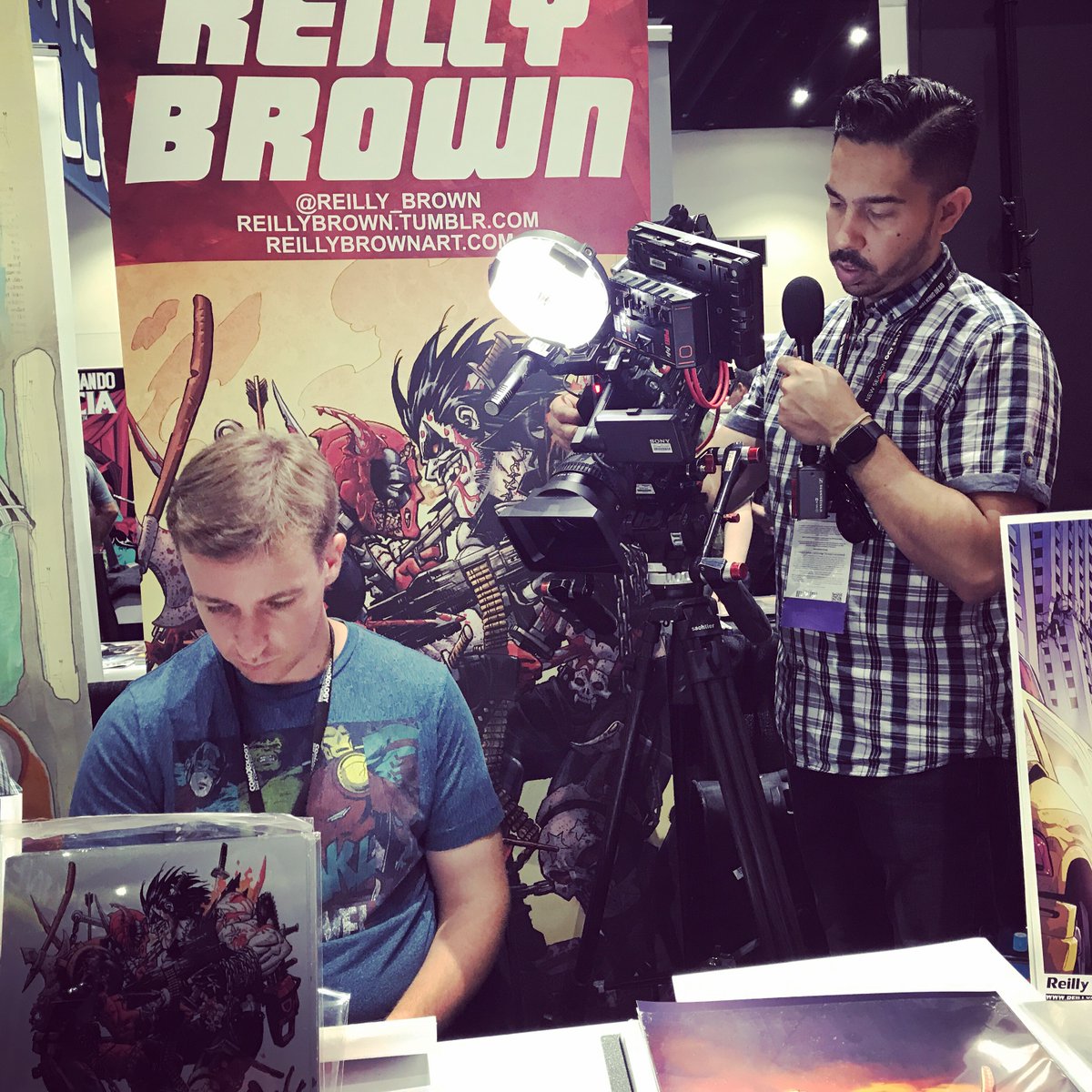 Plus produced makeup &  #MarvelQuickdraw segments for  #MarvelLive! Another epic Women of Marvel panel, and so much love to my judges for the Costume Contest!