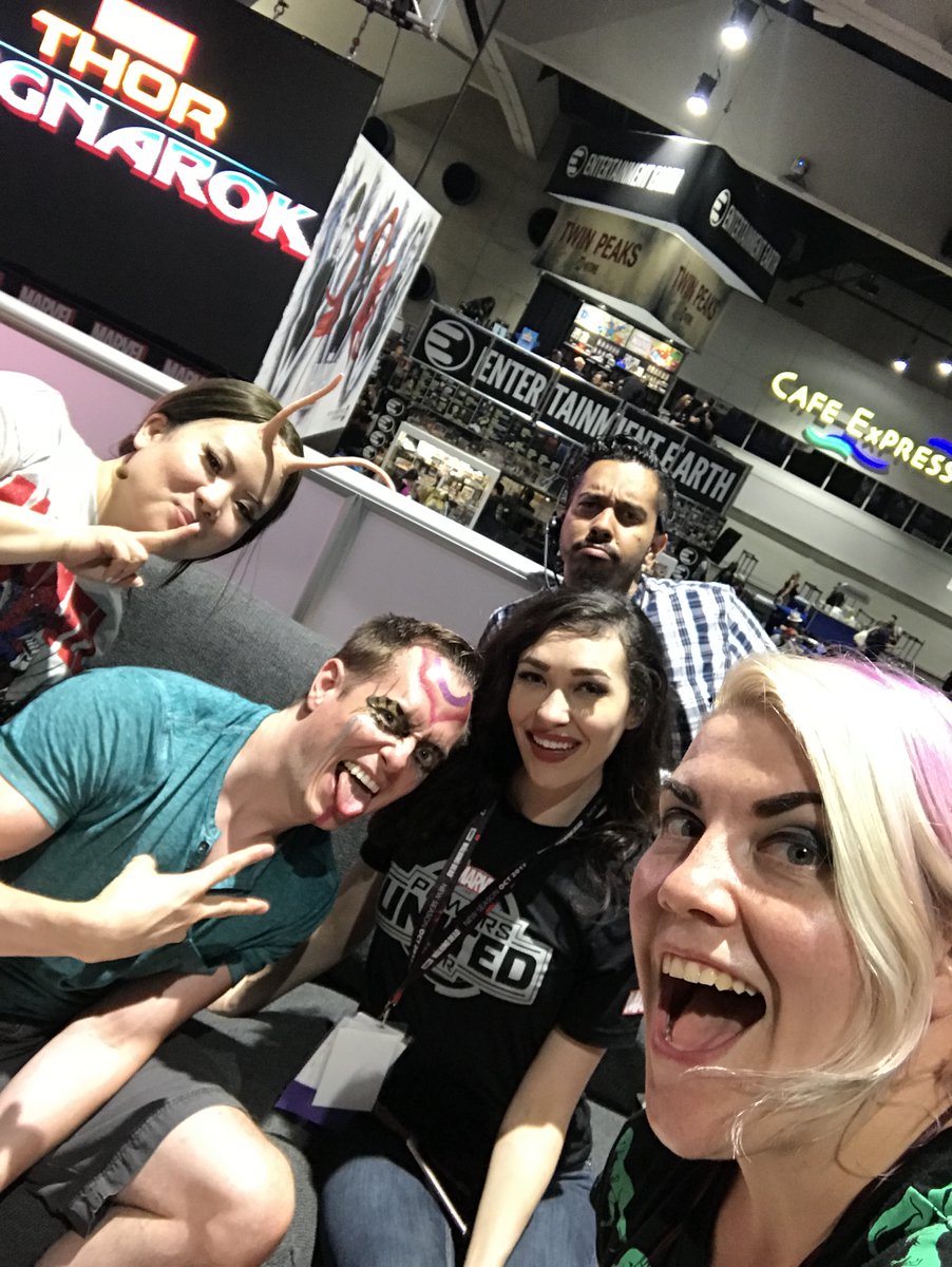 Plus produced makeup &  #MarvelQuickdraw segments for  #MarvelLive! Another epic Women of Marvel panel, and so much love to my judges for the Costume Contest!