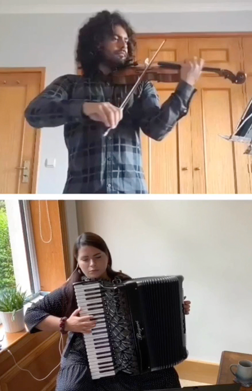LiveMusicNowSCO's tweet photo. The @ArmoniaDuo is a half-Cuban, half-Scottish ensemble comprised of Eddy Betancourt on violin &amp; @valerie_barr on accordion. We have a brand new music video from them to share this weekend, here's a wee taster:

https://t.co/CNKVqPQ0jz

Thanks to @scotgov's #Wellbeingfund https://t.co/VeBhpPF1UE