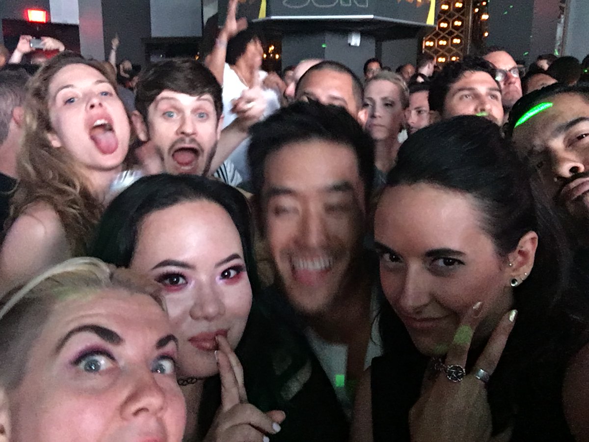 Also this moment happened at the Marvel party!