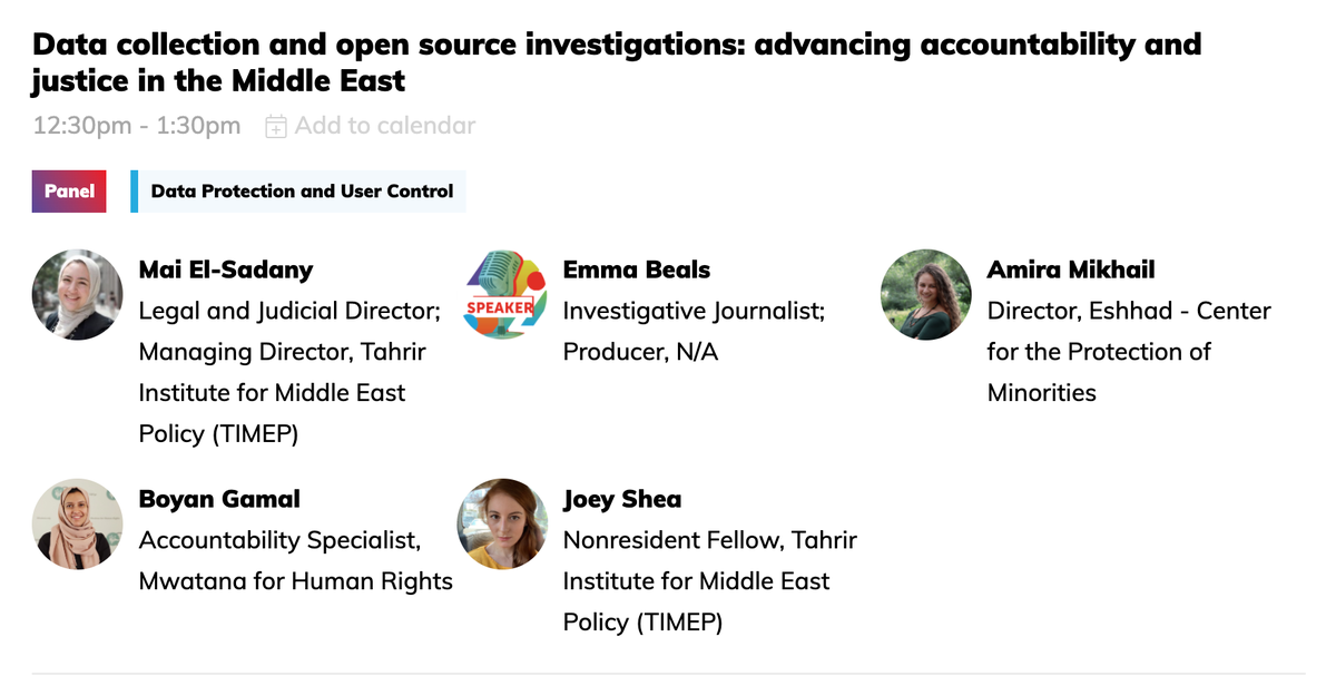 TimepDC's tweet photo. .@RightsCon’s virtual platform is now live! View conference programming and join TIMEP and @Eshhad_’s panel on Monday, July 27 at 12:30PM EST for a conversation on data collection, open source investigations, and advancing accountability in MENA: https://t.co/4Q6gFrZ0Hw https://t.co/Y8a0ZoTIjG