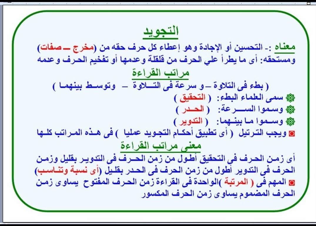 المريد لعلم التجويد On Twitter ما هو التجويد