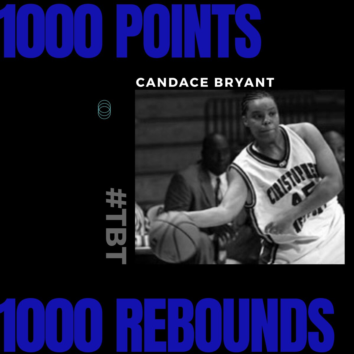 cnuwbb's tweet photo. Highlighting Candace Bryant on today’s #TBT! As a member of the ‘07 Class, she became the second player in program history to score 1,000 points and grab 1,000 rebounds. 💪 #GoCaptains https://t.co/H4VKQZib2m