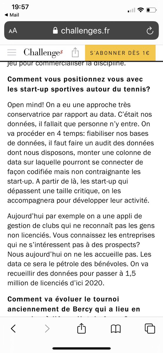 arnaudclement's tweet photo. Pour répondre à tes déclarations @bgiudicelli_pr tu avais bien parlé de 1,5M de licenciés pour 2020, l'info n'est pas bidon mais bien béton !
#FFT #Tennis #RG2020 #EPAT - @afp @lequipe @https://twitter.com/adschwyter?lang=fr https://t.co/e7k0nKTnGS