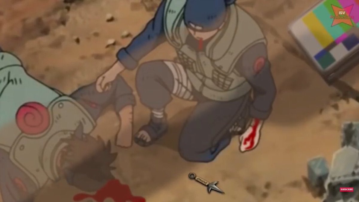 Isshiki dominant regarde avec mépris les ninjas au sol. Kakashi peine à se maintenir debout.Isshiki fait un monologue d’antagoniste etc... son sujet « le destin »