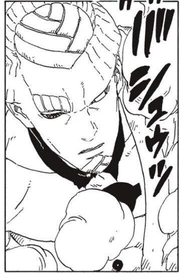 Finalement isshiki utilise son Byakugan pour localiser naruto. Il le voit!! Il se dirige automatiquement vers lui.