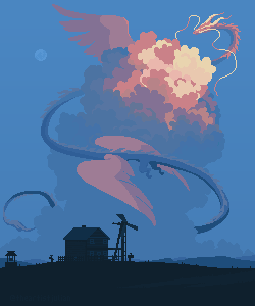 ioruko's tweet photo. I tried to add some characters to the beautiful art by @theartistjulian. He was kind enough to participate in #JustAddCharacter challenge, and I just couldn't resist. Check out his pixel art, you won't regret!

#pixelart #ドット絵 https://t.co/ezDc5vEbuX