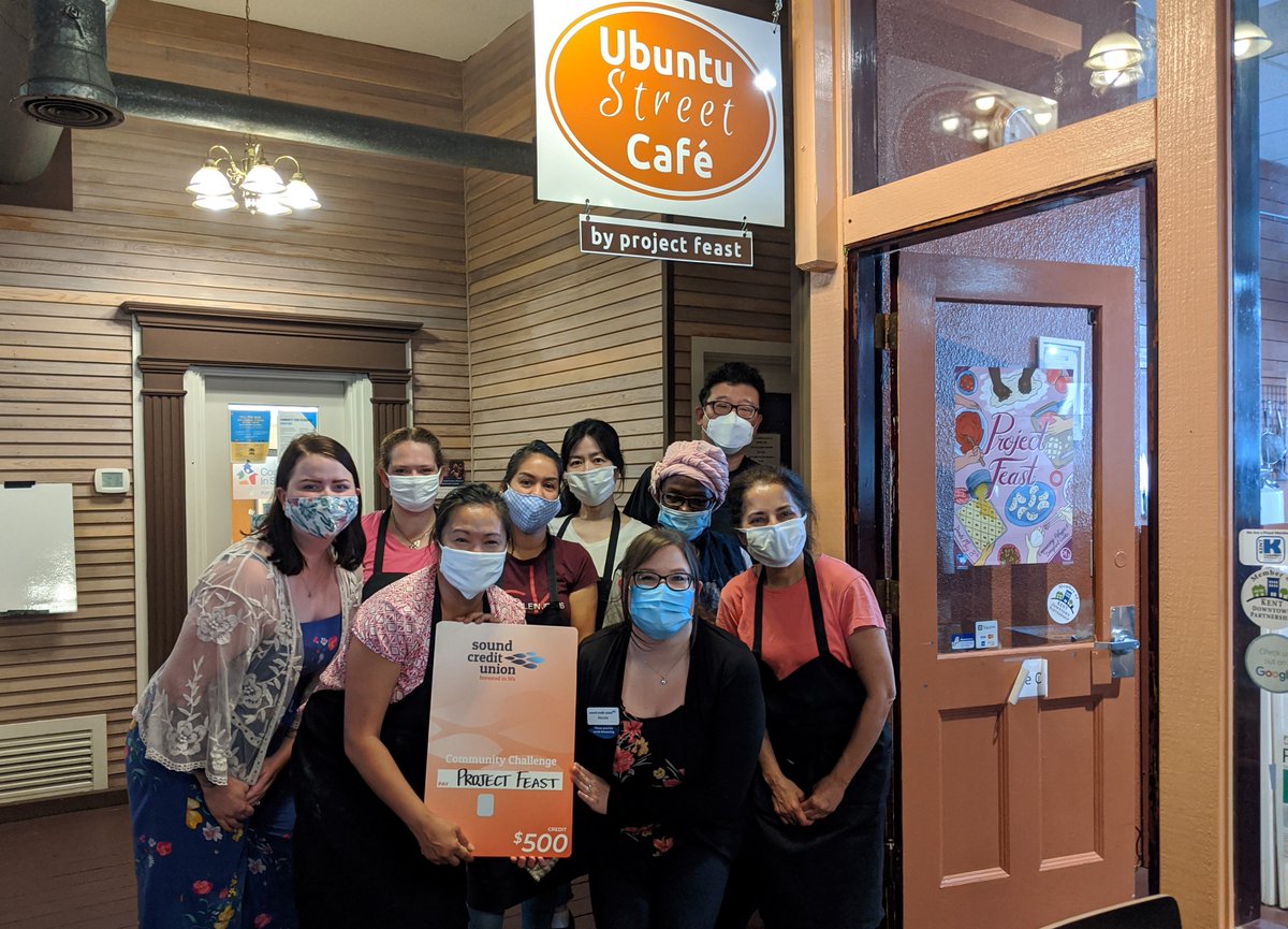 ProjectFeast's tweet photo. A big THANK YOU to Sound Credit Union! Our local Kent branch awarded us $500 as part of their Community Impact program. We appreciate the support from your team! #SoundCreditUnion #CommunityImpact https://t.co/uDs5eqfrhd