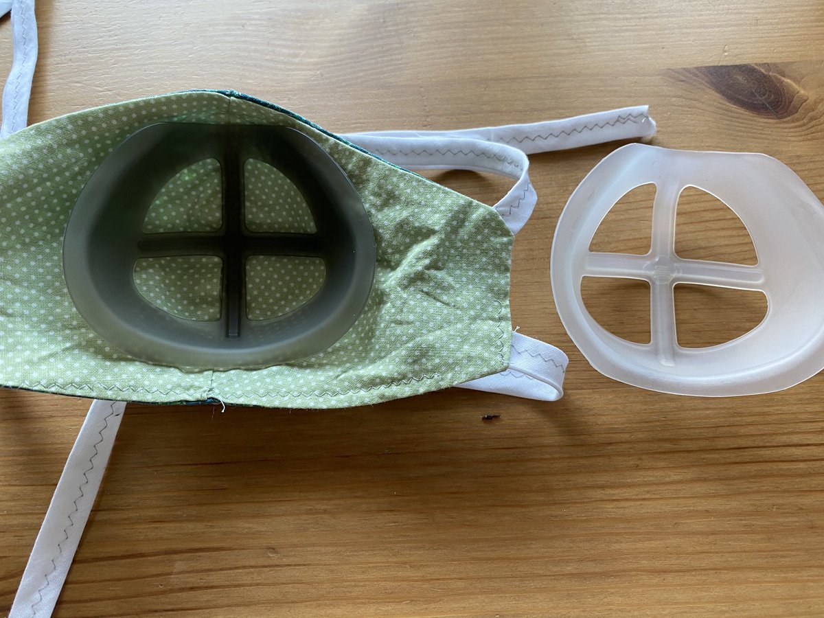  #ActuallyAutistic people and others who need  #AdaptivePPE : I recently discovered mask brackets, an insert for face masks that prevent the mask from touching your face as much and provides a bit more breathing room