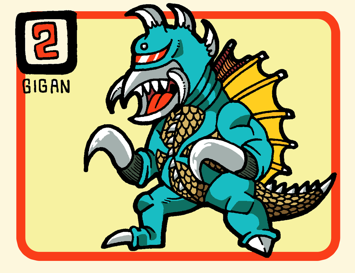 silntsnctmanga's tweet photo. El Gigante #Kaiju #Gigan #Godzilla #Chicken #HookHands #Chibi #怪獣 #Cyclops https://t.co/dK2V0J2Nxo https://t.co/MkThjgNH7u