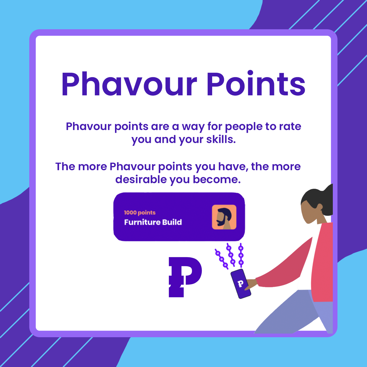 PhavourLtd's tweet photo. More Phavours, More Points. More Points, More Money. Simple.
#oneofftask #parttime #freelance #phavour #doaphavour #postaphavour #phavourpoints #points #ratingsystem #skills https://t.co/76ZlXctFQd