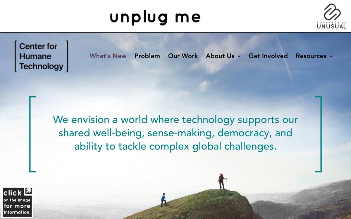 unusual_biz's tweet photo. #BEHAVIORALTRENDS #UNPLUGME
The #CenterforHumaneTechnology is attempting to change the paradigms in which technologists operate, to improve the conflictive nature of current tech.
More #insights about UNPLUG ME ->
https://t.co/93EzjHP5Eb
#DigitalWellnes #MindfulTechnology https://t.co/d5GkjUMGtE