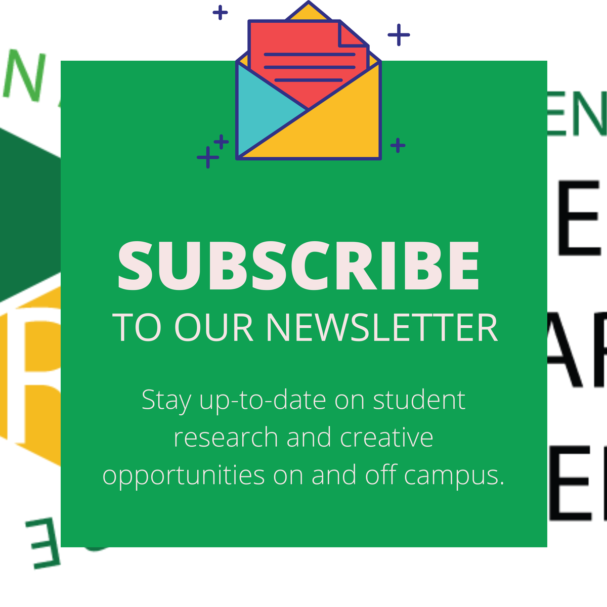 Announcement - The Student Research Center is happy to announce we will be launching our research newsletter series starting next month. Subscribe to receive the latest info on research/creative/scholarship opportunities on and off campus. Follow link in bio if you're interested!