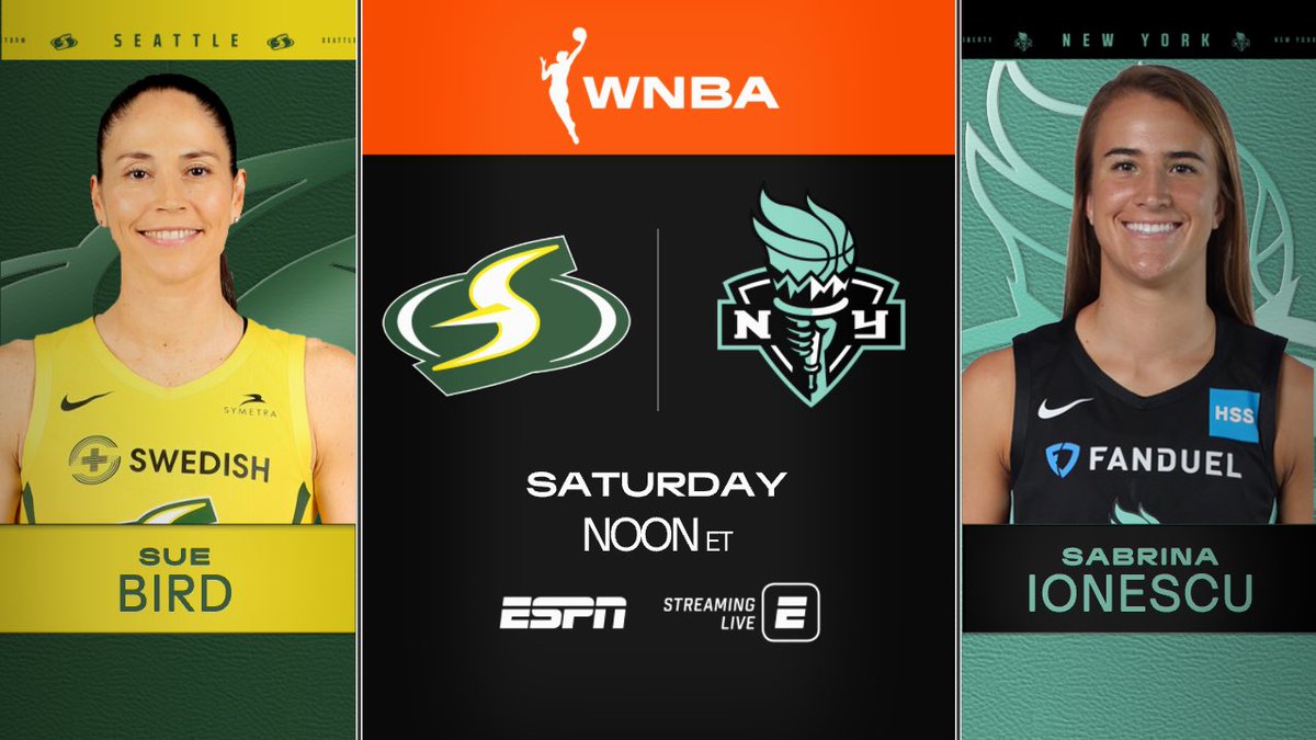 RebeccaLobo's tweet photo. . @sabrina_i20 was 4 years old when @S10Bird played in her first @WNBA game. I can not wait to watch this matchup. https://t.co/uVsDo73jzz