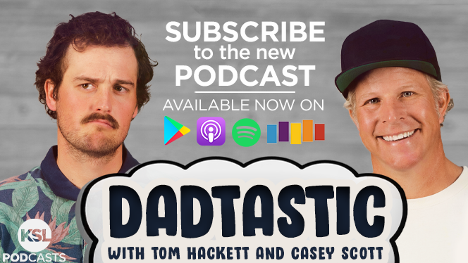 KSL5TV's tweet photo. If you don't listen and laugh, we will turn this podcast around and go home! Follow new dad @TomCantHackett, and veteran dad @caseyscotttv on their #Dadtastic journey in their NEW podcast out today. #KSLPodcasts
https://t.co/NTCkgUUhhe https://t.co/M5MIte29ac