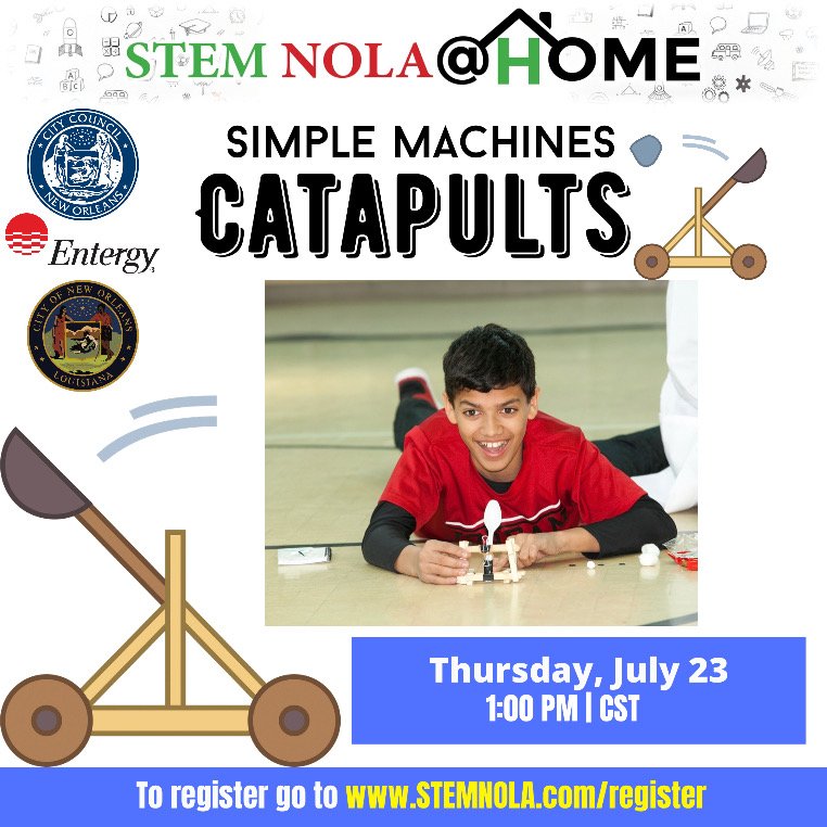 calvinmackie's tweet photo. Simple Machines was the topic of STEMNOLA@Home today. Grateful to have a former @STEMNOLA intern present about her career. Dr. Osyria Webster @oowdds an Electrical Engeer at Collins Areospace discussed the application of Simple Machines in Aerospace Industry! https://t.co/DAnVkLbrzX