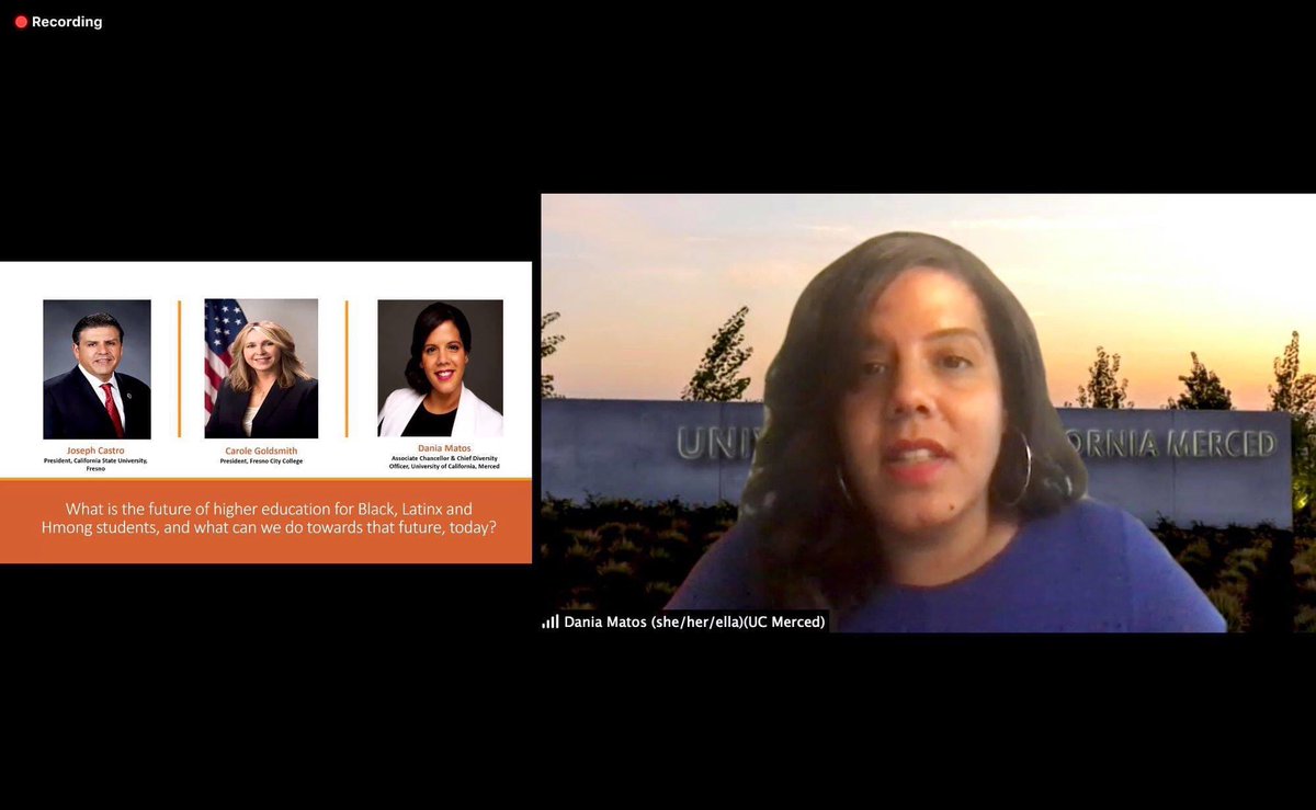 CVHEC_'s tweet photo. CVHEC members participated in the ”Systemic Barriers & Anti-Racist Solutions to Access & Success" webinar hosted by @CollegeOpp this morning. Thank you @Fresno_State, @fresnocity and @ucmerced. #CVhigherEd #HigherEd https://t.co/9DGYLfyuSz