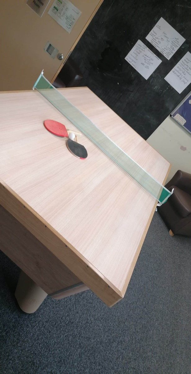 OrchidWard's tweet photo. photo sent by one of our HCA’s Kris and TNA Emma! Playing ping pong this evening using the pool cover as the table! 🏓 good thinking guys!! https://t.co/Qz9HpyIbdM