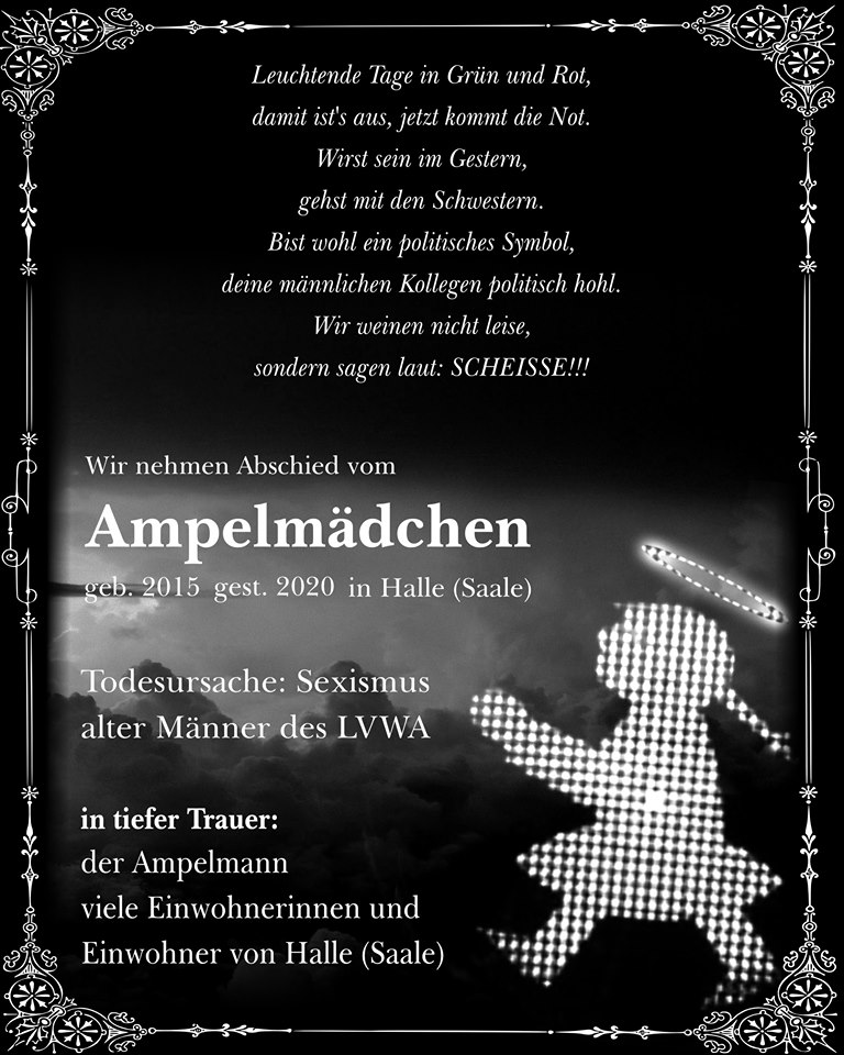 Das Landesverwaltungsamt verbietet die Ampelfrauen in Halle. Die Grünen kämpfen für den Erhalt

dubisthalle.de/gruene-kaempfe…