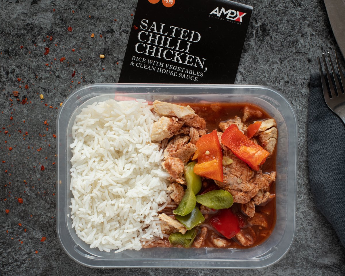 AMPXLife's tweet photo. You've got to try this Salted Chilli Chicken! 😍 It's not hard work when it's this good! Nutritional meals, full of flavour &amp; deliver results!

https://t.co/gMiKDQJRCr

#JointheRise #bodytransformation https://t.co/zmpzXDCTsi